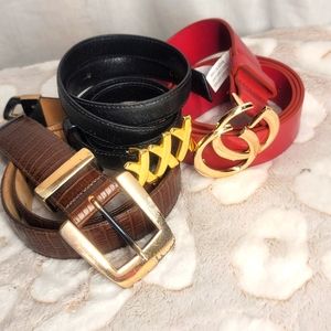 Bundle 3  leather belts L